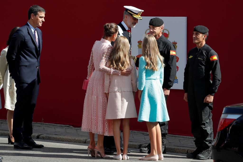 Reyes Felipe y Letizia el 12 de octubre de 2019