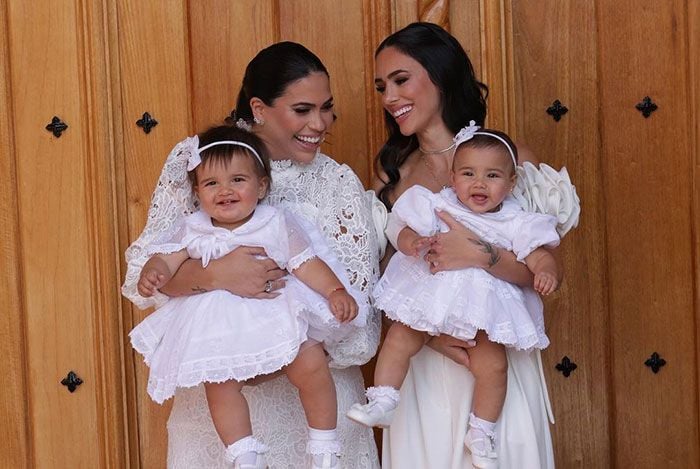 Bruna Biancardi y su amiga Hannah Carvalho bautizan a sus hijas