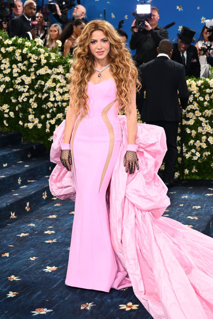 Shakira attends the 2025 Met Gala Celebrating "Superfine: Tailoring Black Style" at Metropolitan Museum of Art on May 05, 2025 in New York City