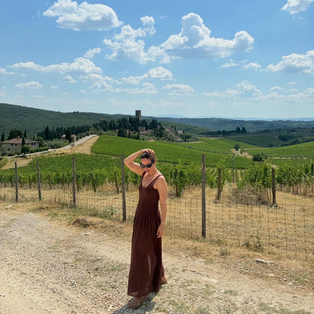 Aitana Sánchez Gijón y su verano bajo el sol de la Toscana