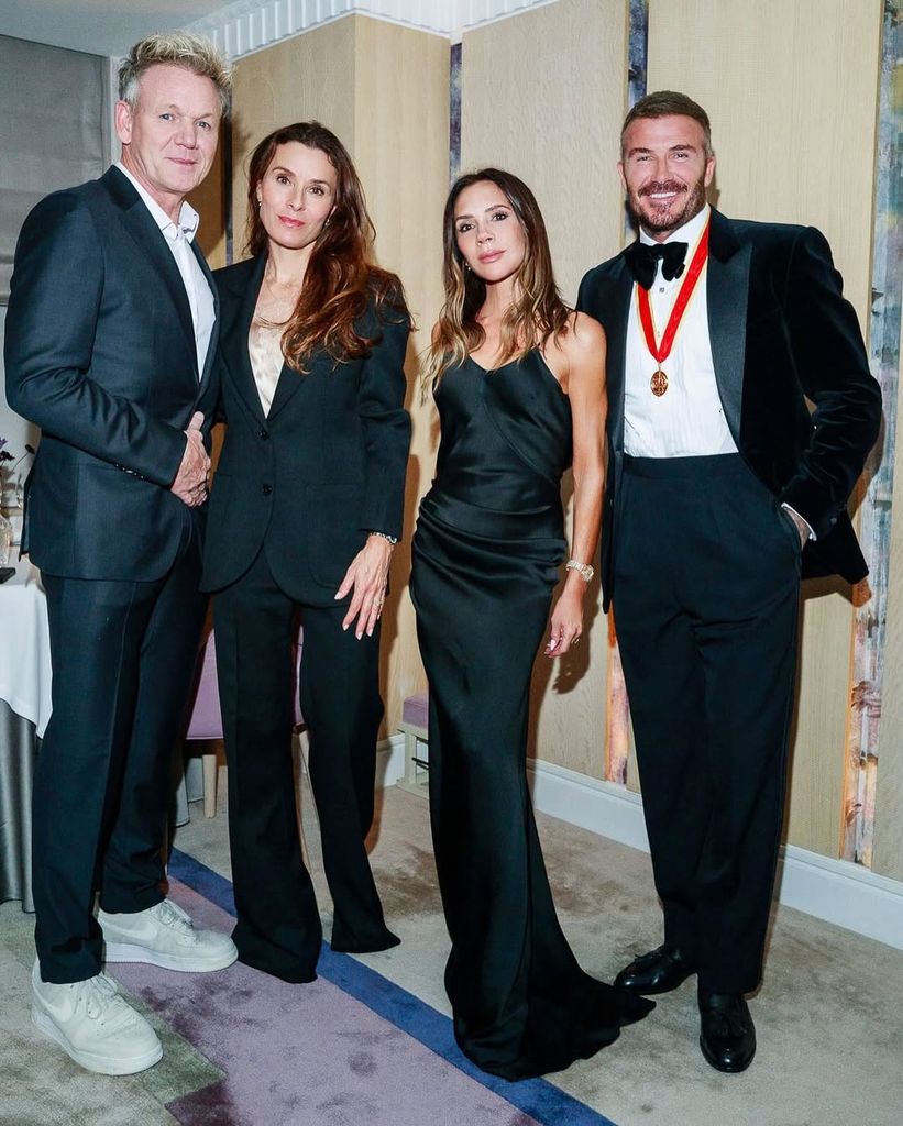 Gordon Ramsay con su mujer, anfitriones de los Beckham