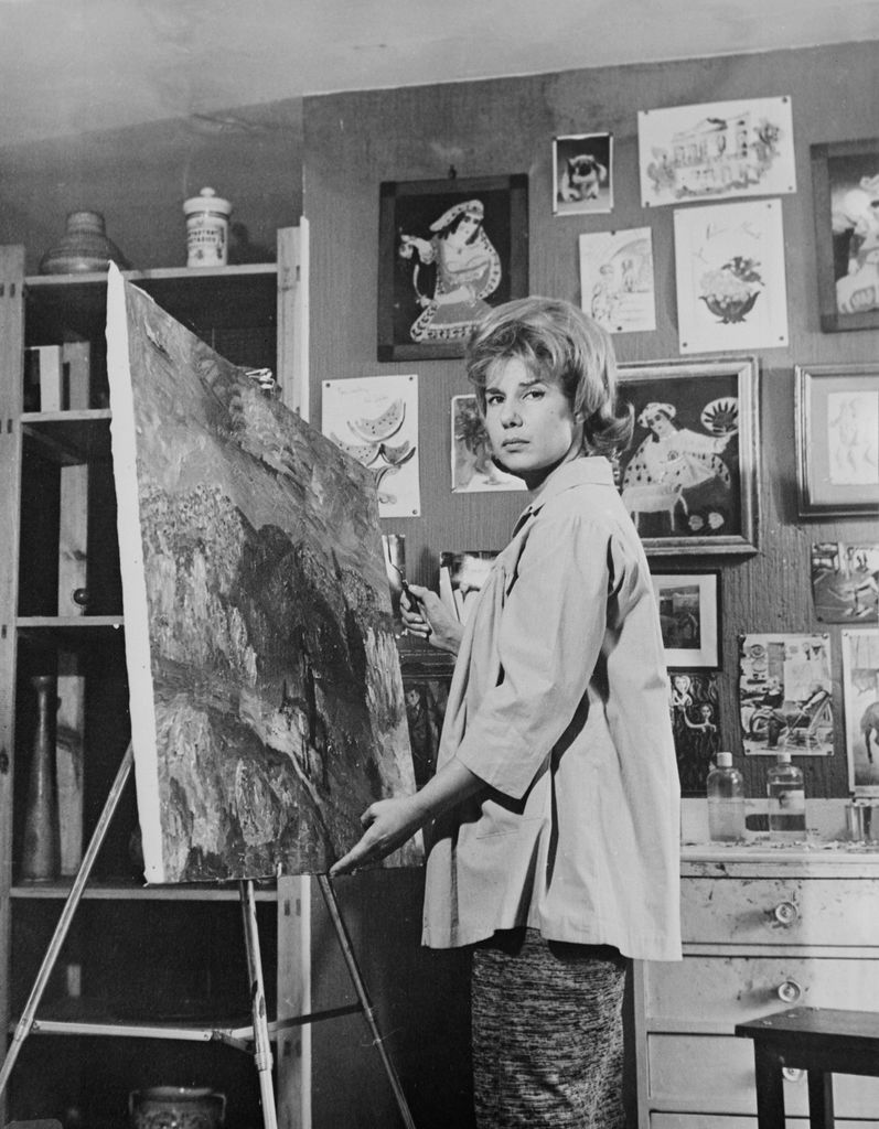 La duquesa de Alba, pintando un cuadro