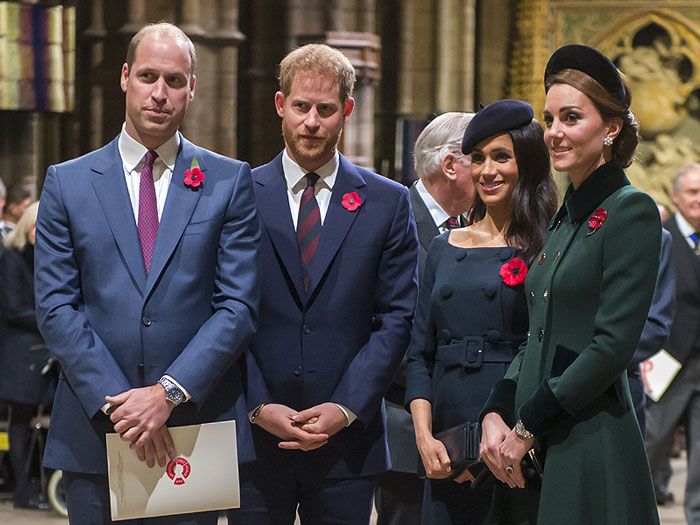 Los príncipes de Gales con los Duques de Sussex 