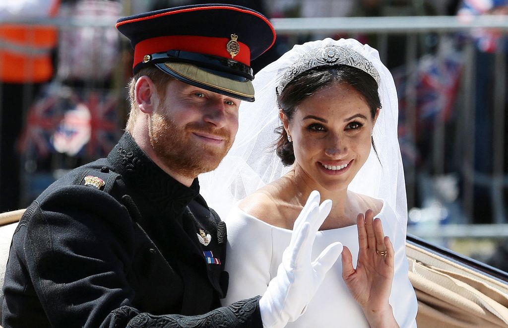 El príncipe Harry y Meghan Markle el día de su boda