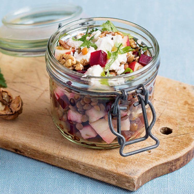 Paso a paso: ENSALADA DE LENTEJAS, QUESO Y MANZANA