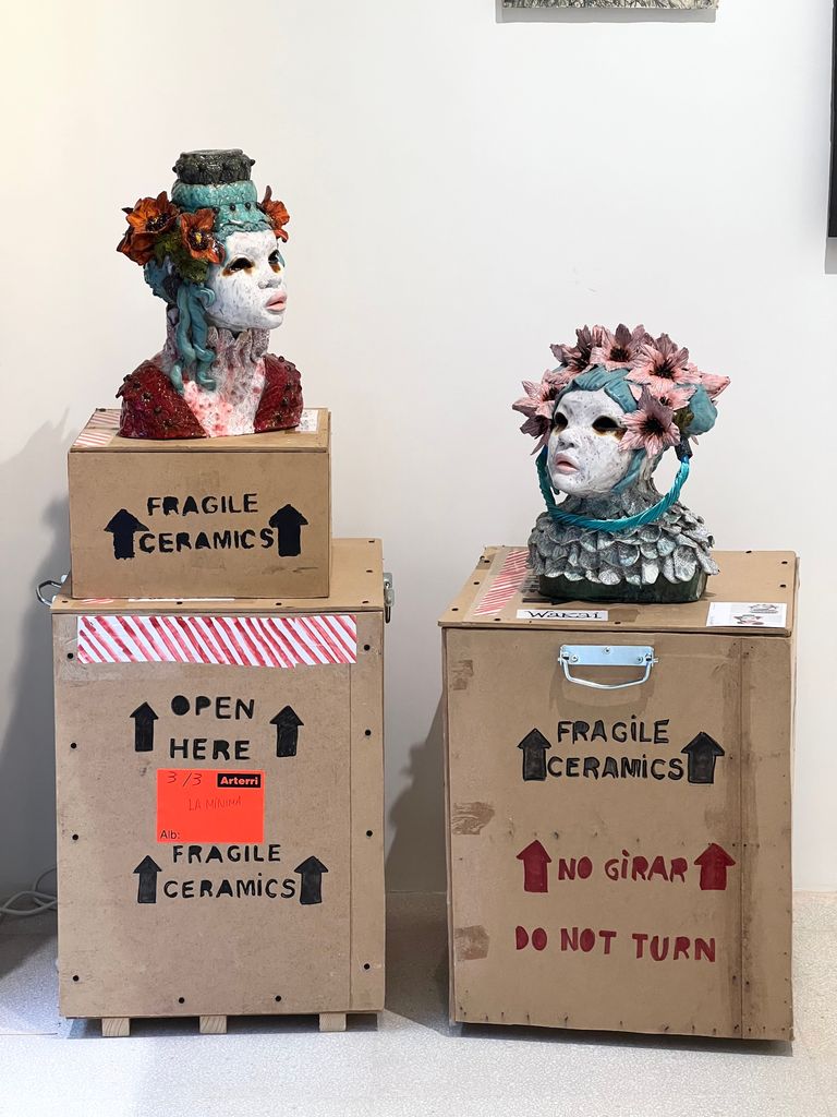 Muestra de la exposición, obras de Sara León