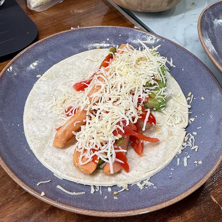 ¡Menuda pinta tienen estos burritos vegetarianos de Ona y sus hijos!