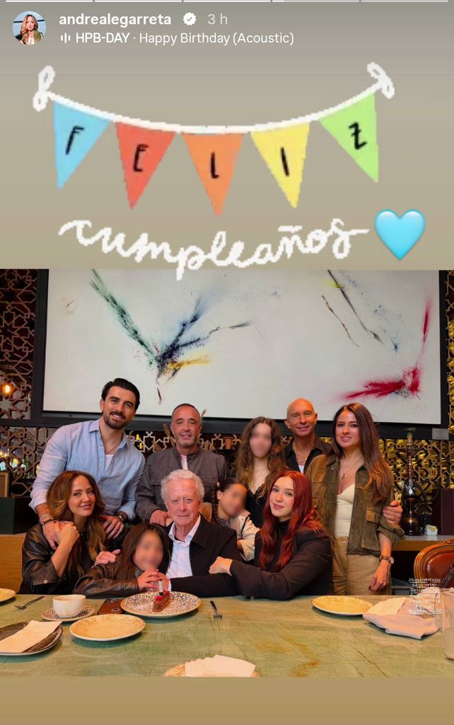 Erik Rubín y Geraldine Zárate acudieron al festejo de cumpleaños del padre de Andrea Legarreta.