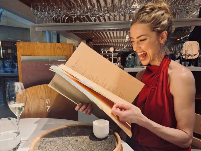 Amber Heard, en su reciente visita a El Celler de Can Roca.