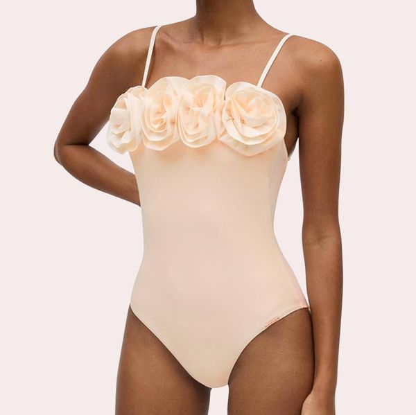 YSABEL MORA - Bañador Anudado Detalle Flores Volumen