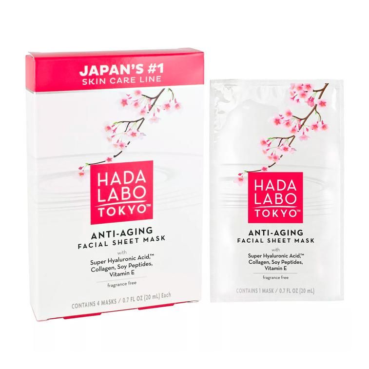 sheet mask para el rostro unscented hada labo tokyo anti aging face mask