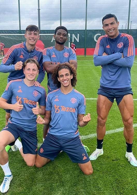 Cristiano Ronaldo y sus compañeros de equipo 