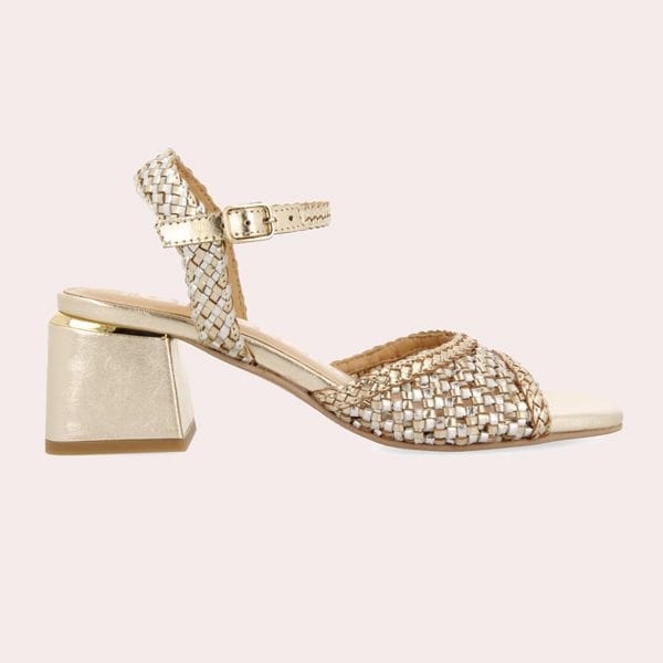 SANDALIAS DE TACÓN CON PALA TRENZADA BICOLOR PARA MUJER LADOCK