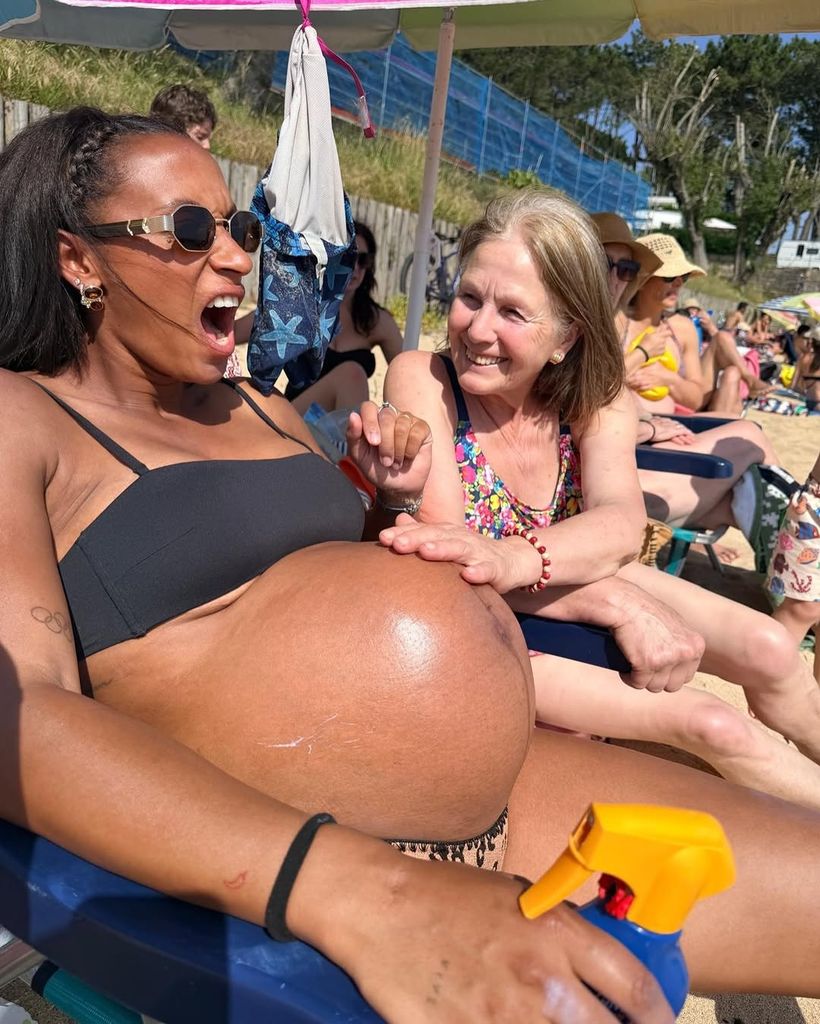 La imagen de Ana teniendo una contracción de Braxton Hicks