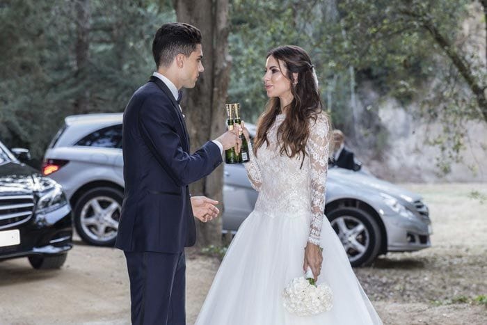 Marc Bartra y Melissa Jiménez