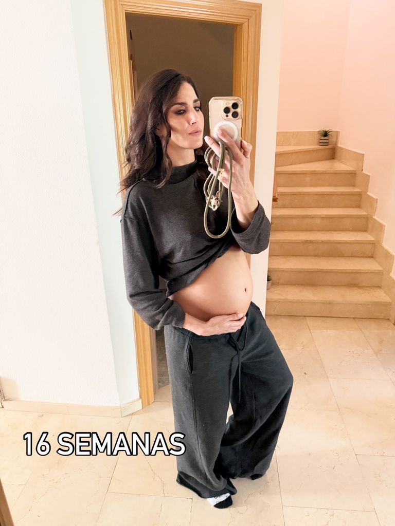 Laura Moure, durante su embarazo