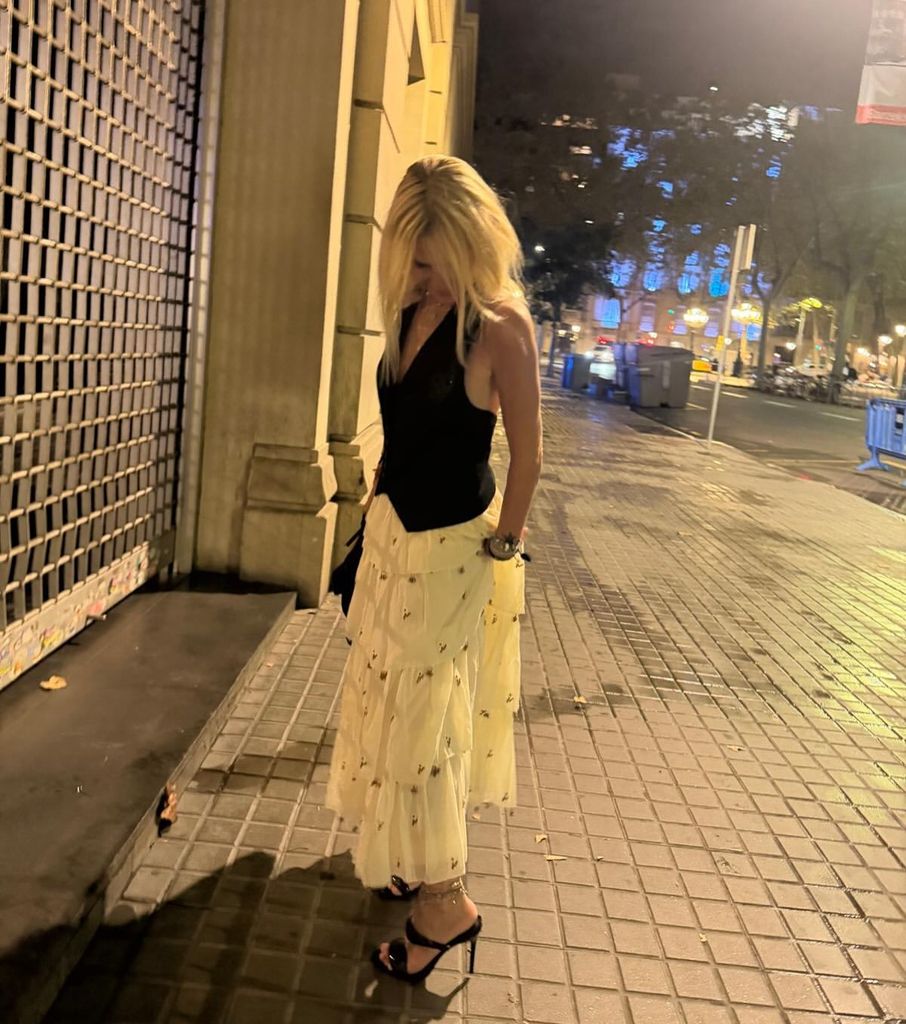 Eugenia Martínez de Irujo con su falda de volantes y chaleco