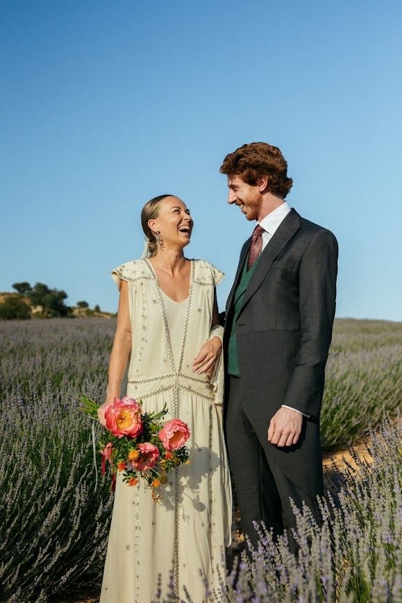 El vestido de novia de Alejandra, de Alejandra Valero, en su boda con Alejandro