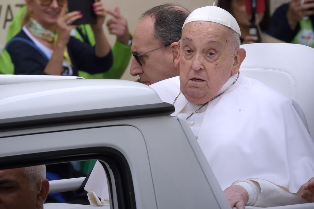 El Papa Francisco a bordo del Papamóvil en le Domingo de Pascua, el pasado 20 de abril 
