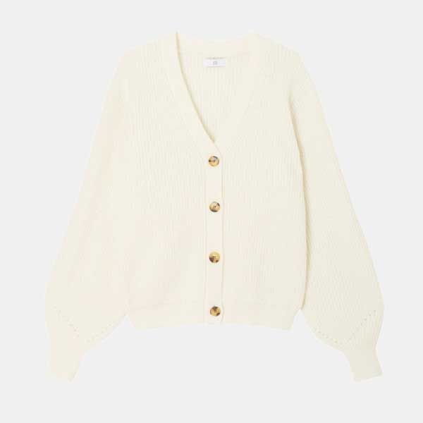 chaqueta punto blanca
