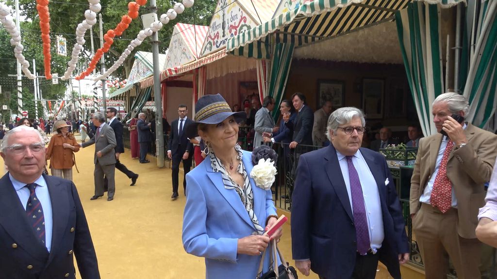 La infanta Elena en su llegada al Real
