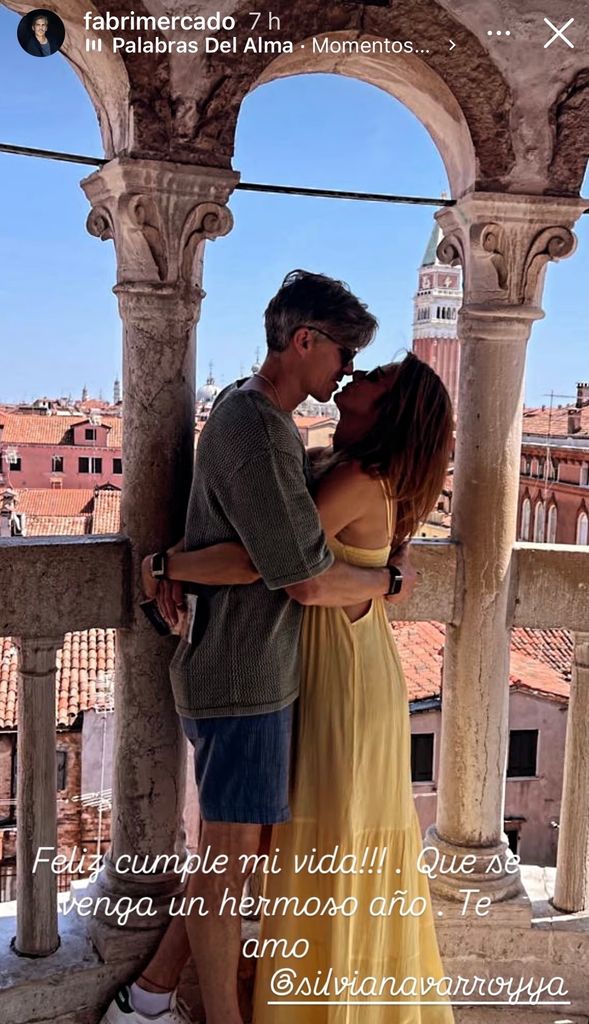 Fabricio Mercado felicitó a la actriz con una foto de unas románticas vacaciones y una linda dedicatoria. 