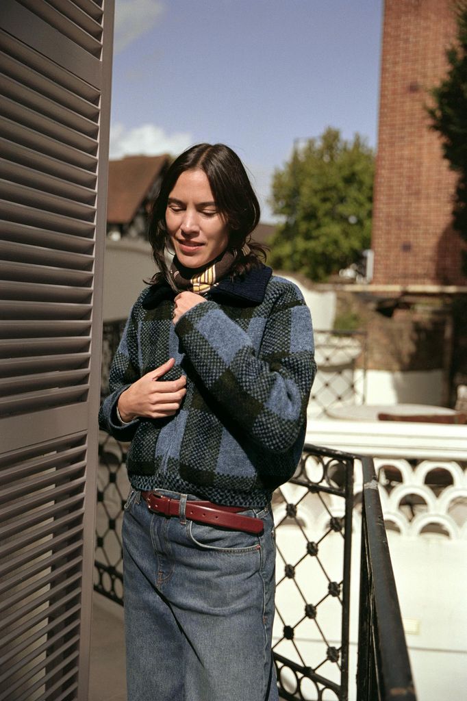 Chaqueta punto cuadros colección Zara 2025