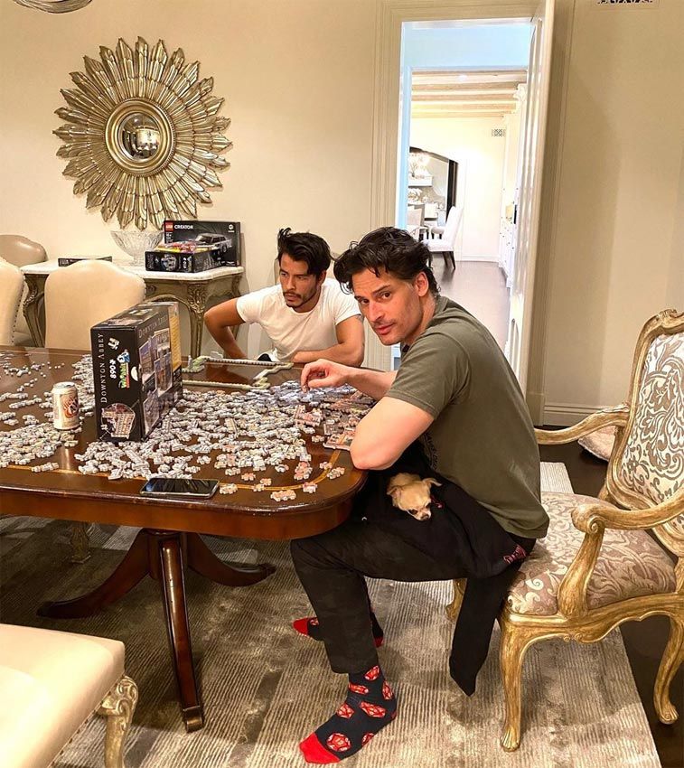 Joe Manganiello y Manolo, hijo de Sofia Vergara