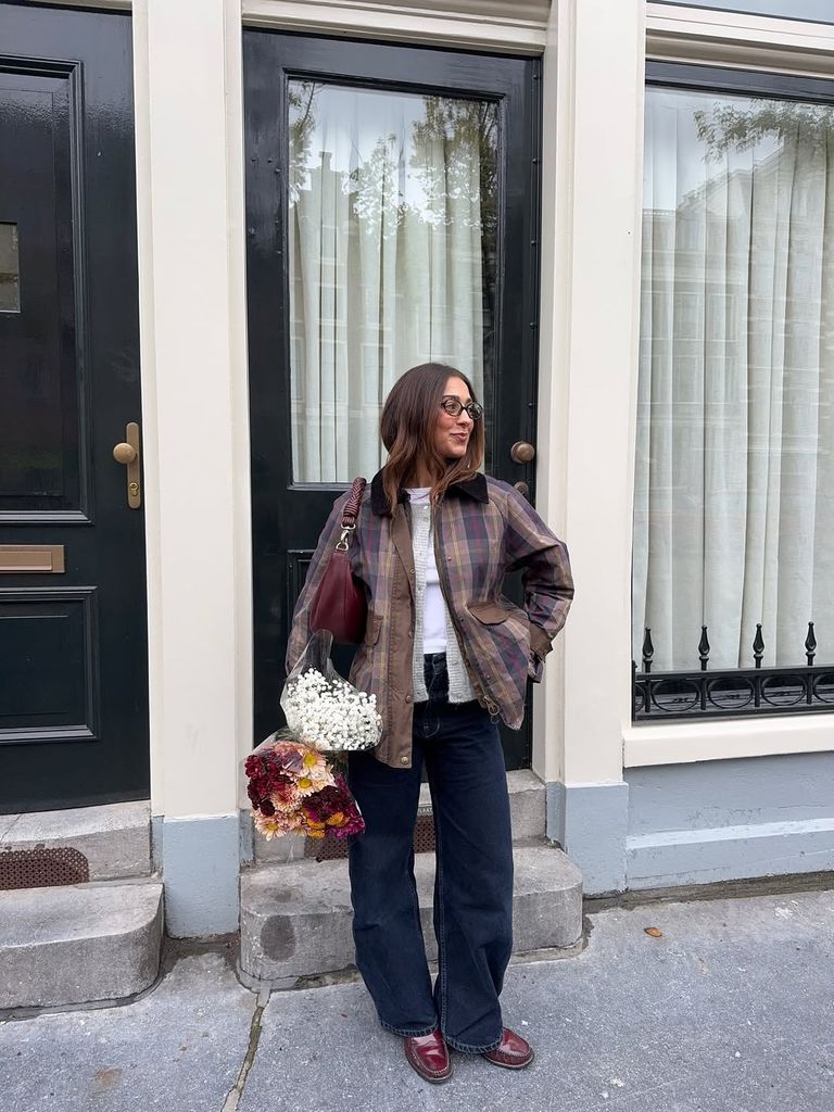 chaqueta cuadros de @miriammelen