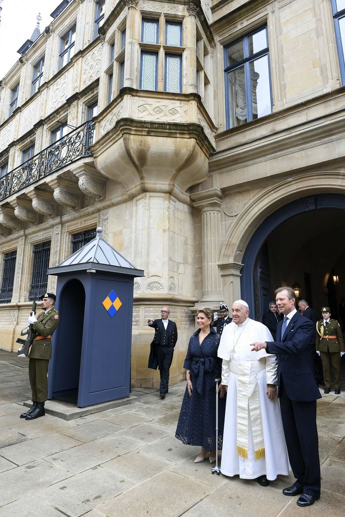 El Papa Francisco con los grandes duques de Luxemburgo