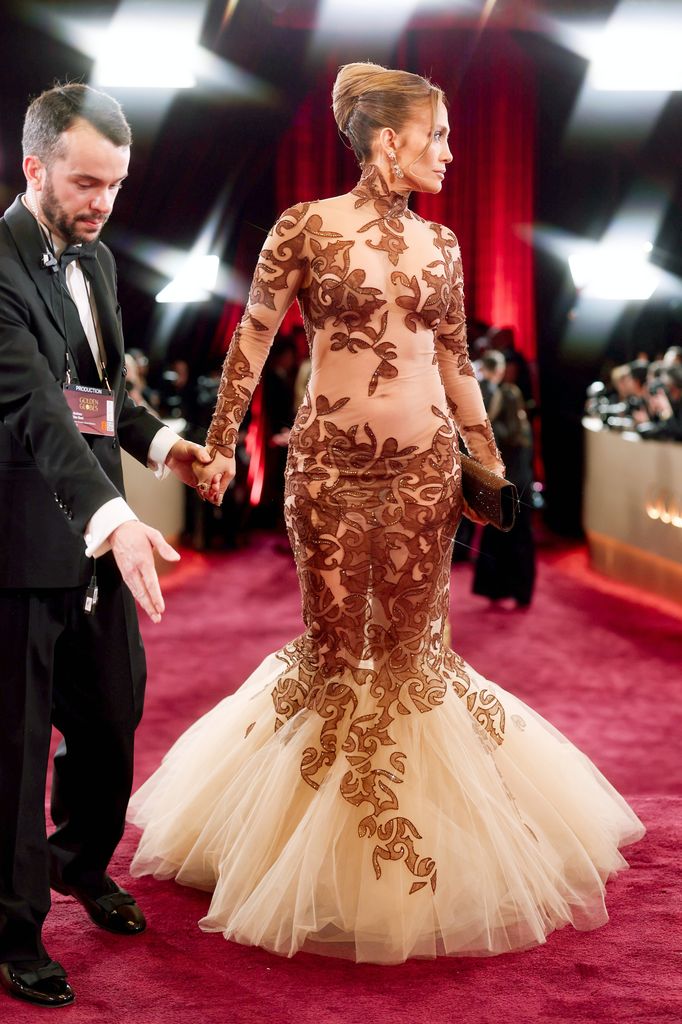 Jennifer Lopez en la gala de los Globos de Oro 2026 en The Beverly Hilton