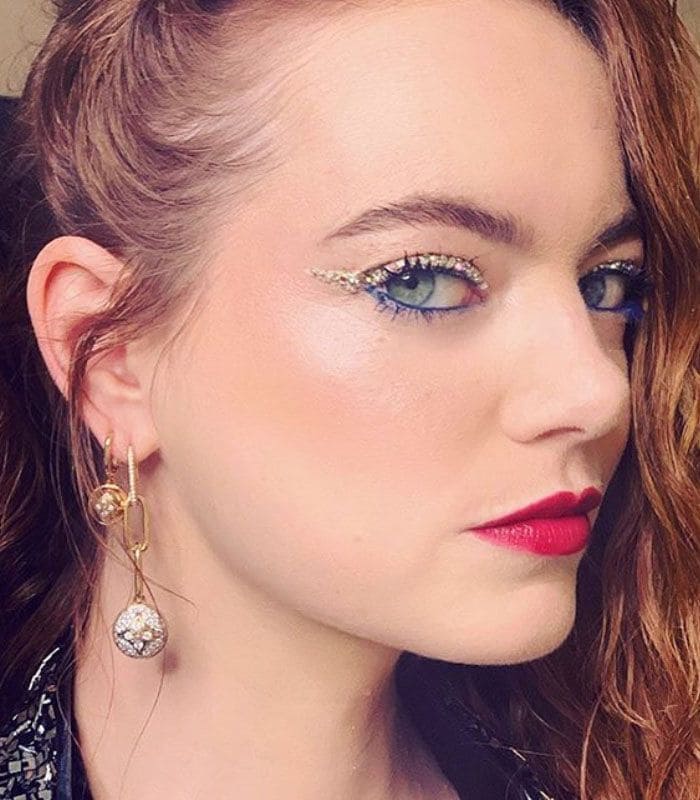 Emma Stone plano detalle de su makeup