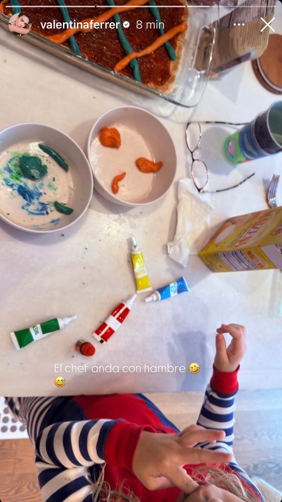 Río fue el pequeño chef de Valentina en su cumpleaños.