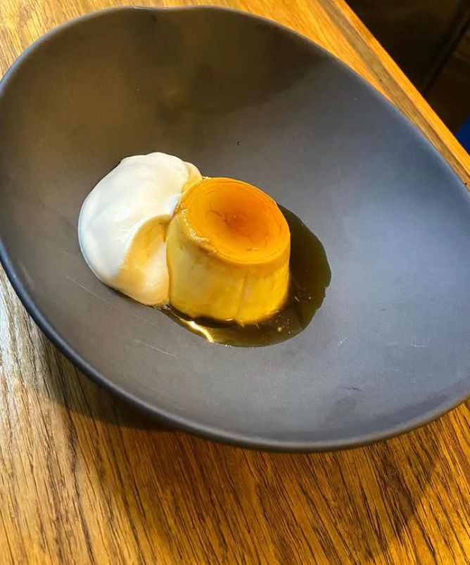 Flan del restaurante Quinqué.