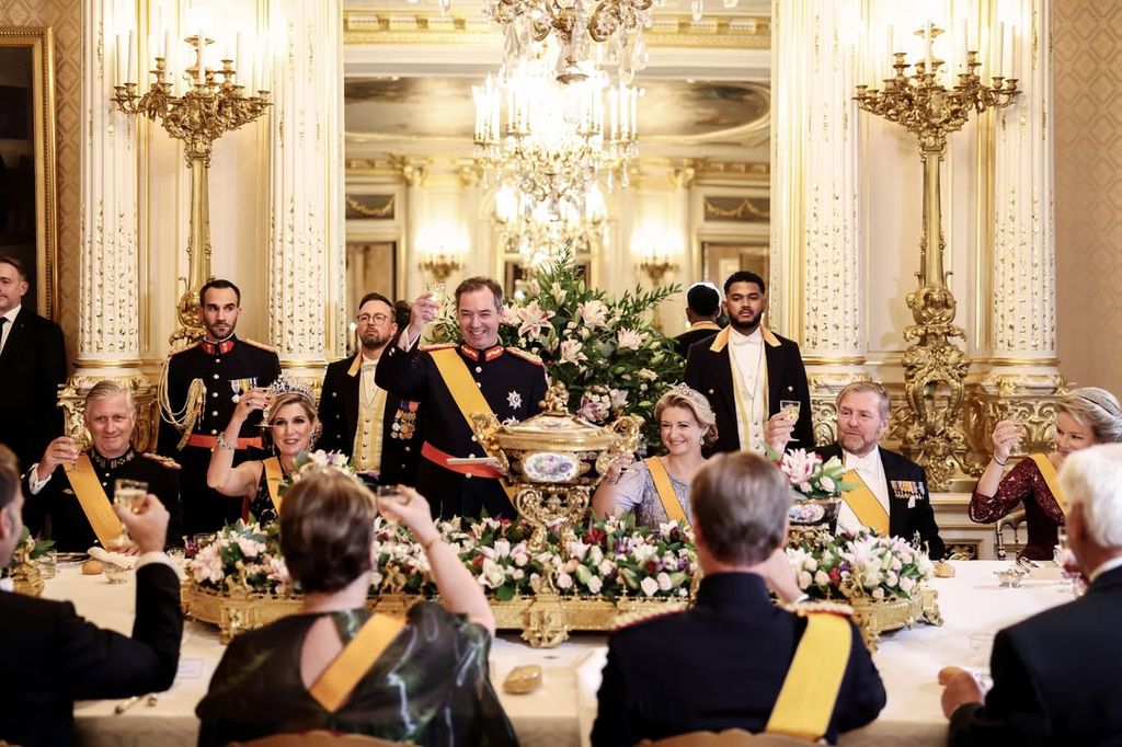 El interior de la cena de gala en Luxemburgo