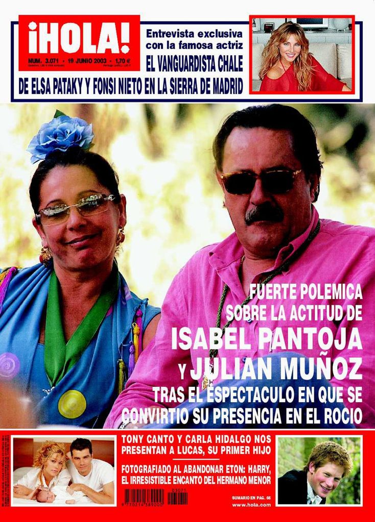Pdf. Hola 3071. 19 junio 2003. Presentación de Lucas, hijo de Tony cantó y Carla Hidalgo.