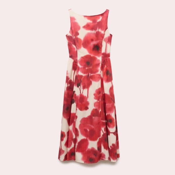 Vestido evasé estampado floral