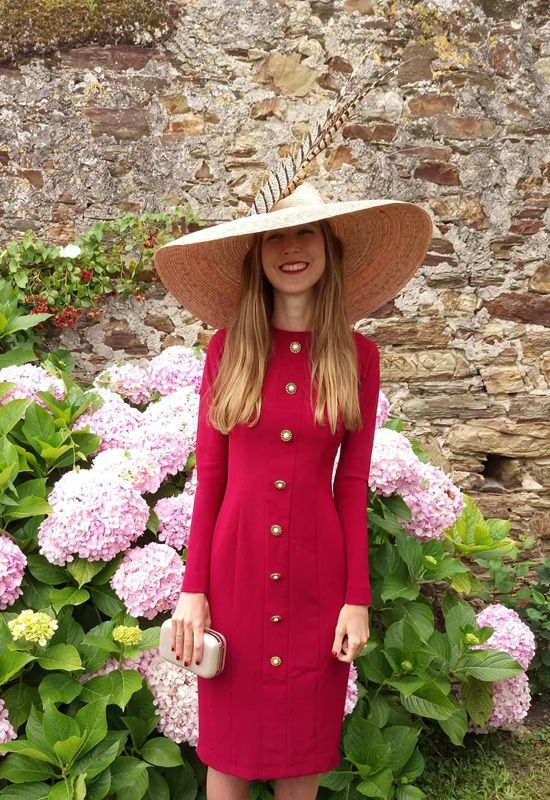 boda norte vestido rojo