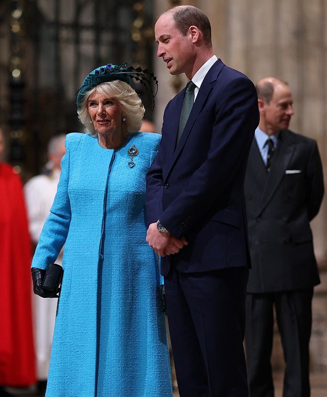 Reina Camilla y príncipe Guillermo 
