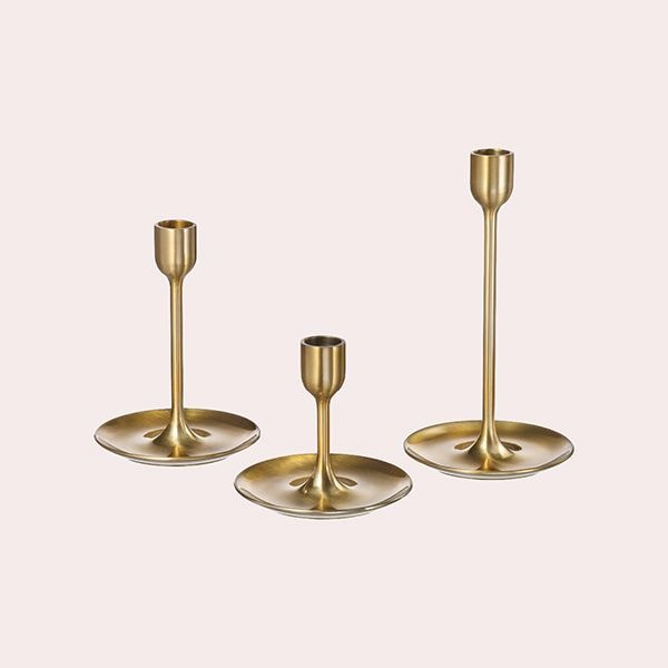 Juego de 3 Candelabros Bronce FULLTALIG de IKEA