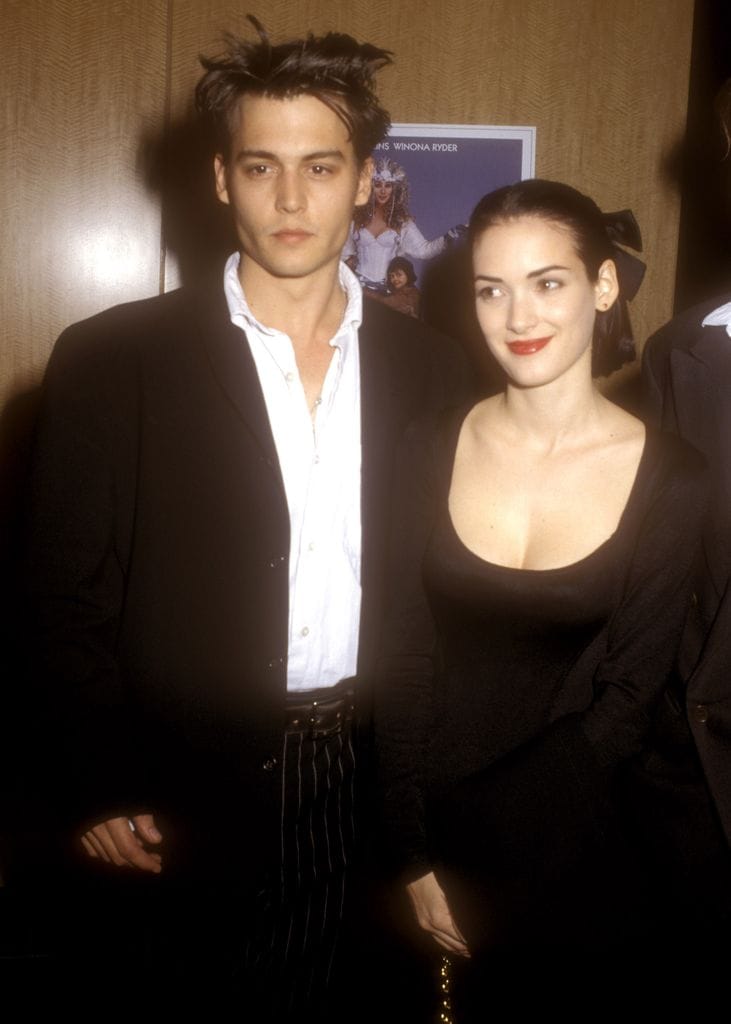 Johnny Depp y Winona Ryder en la premiere de 'Sirenas'