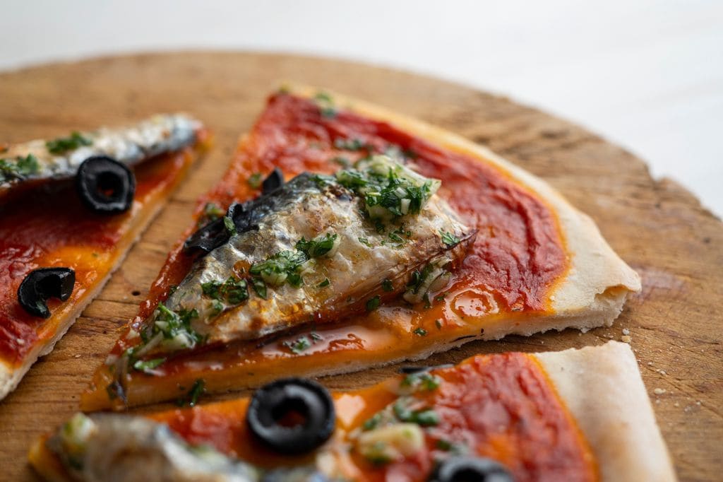 Pizza de sardinas