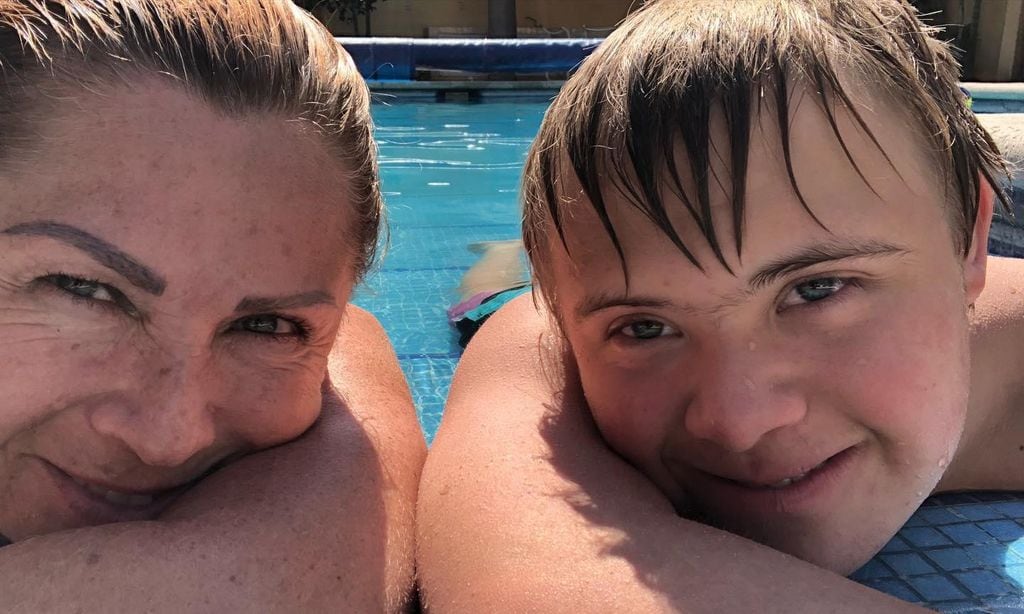 Leticia Calderón y su hijo Luciano Collado