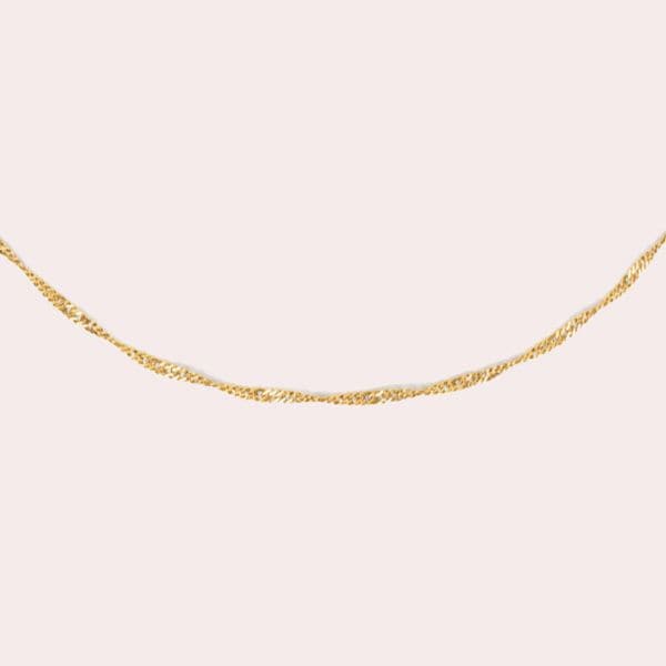 Collar Mini Twist Acero Baño Oro