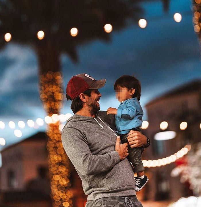 Fernando Verdasco con su hijo Miguel