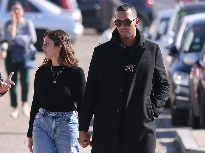 Anabel Pantoja y Yulen Pereira en el funeral de Bernardo Pantoja 