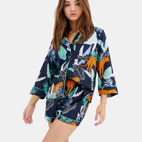 pijama corto estampado