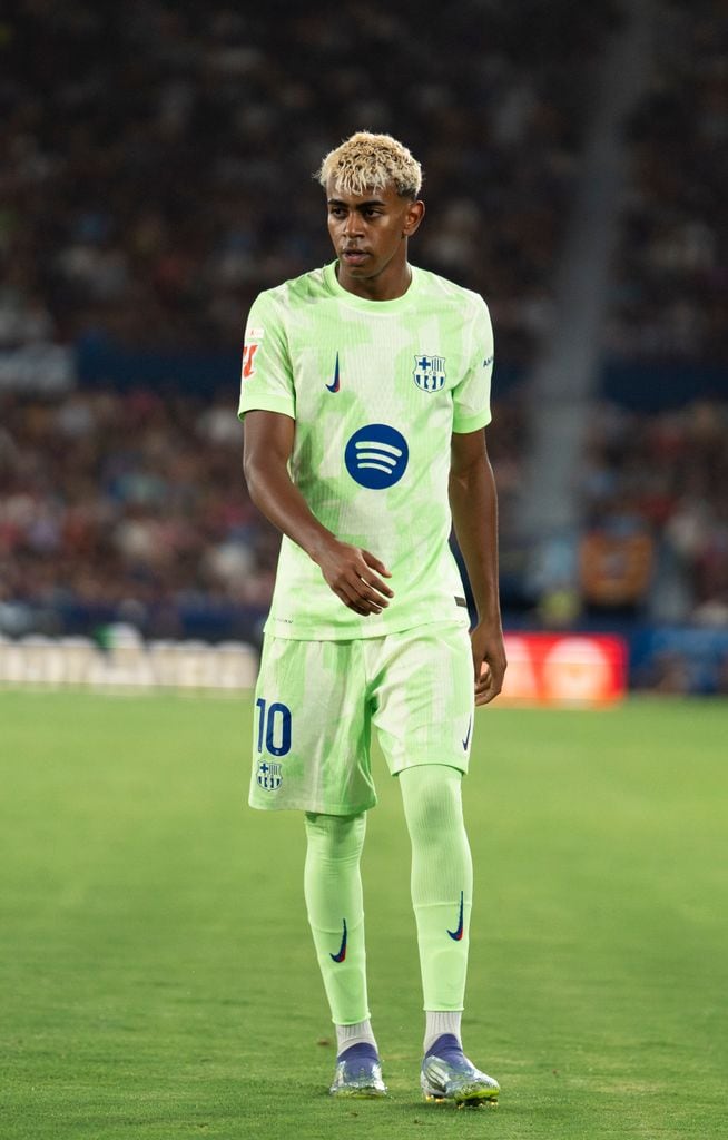 Imagen de Lamine Yamal durante el partido de Liga disputado el sábado ante el Levante