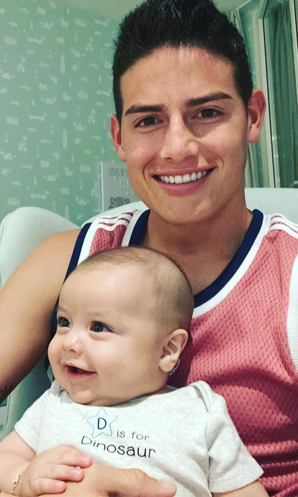James Rodríguez y su hijo Samuel