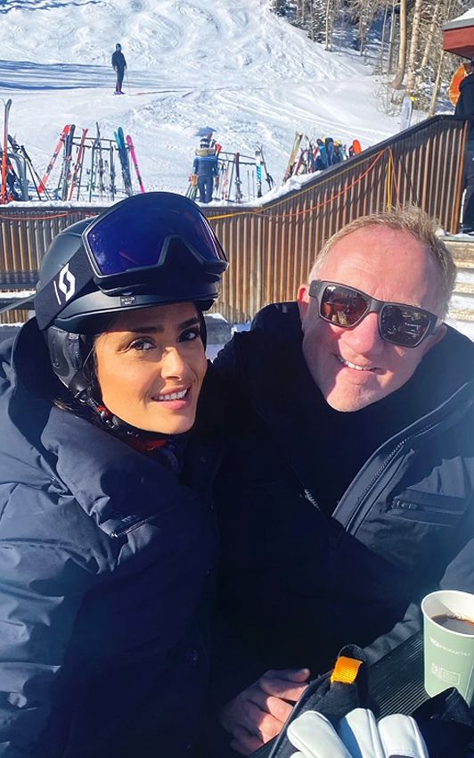Salma Hayek con su marido Francois-Henri Pinault